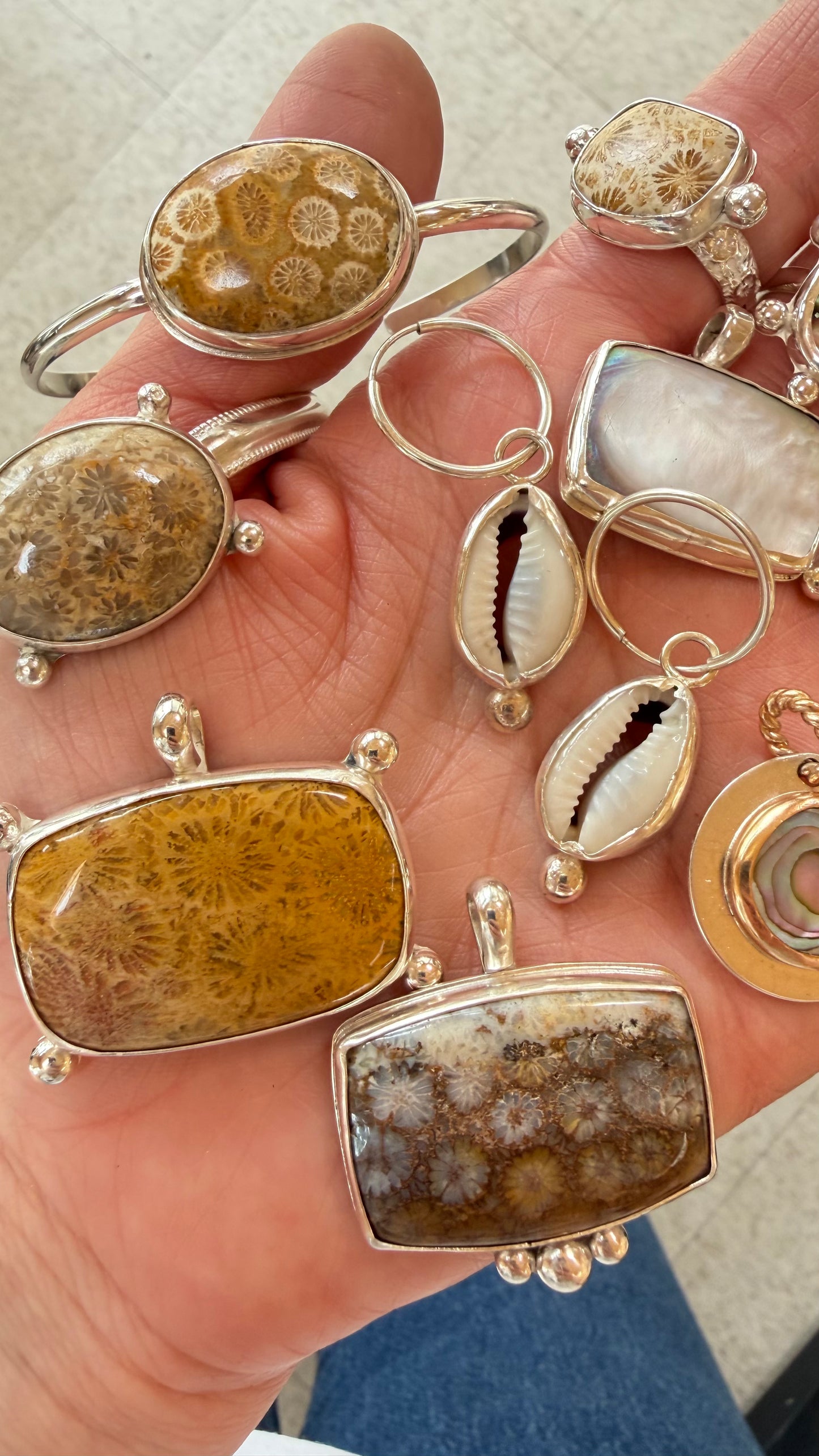 Cowrie Hoop Earrings