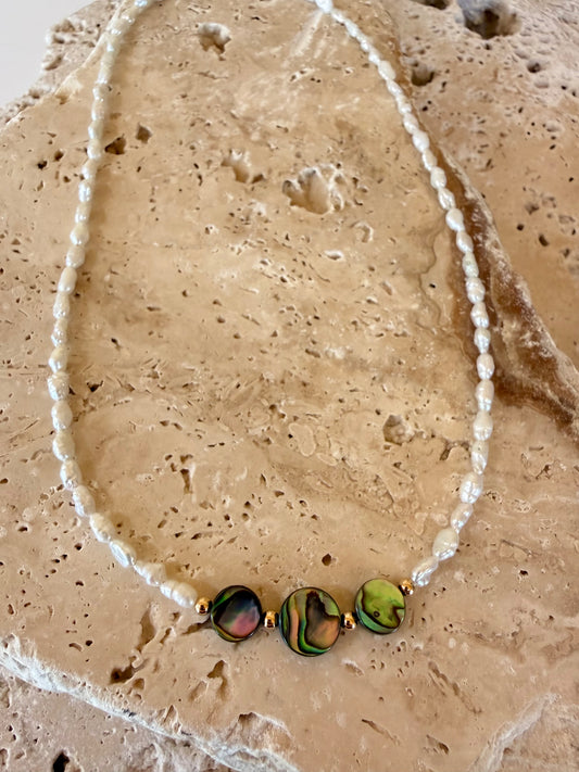 Pearl and Abalone Necklace