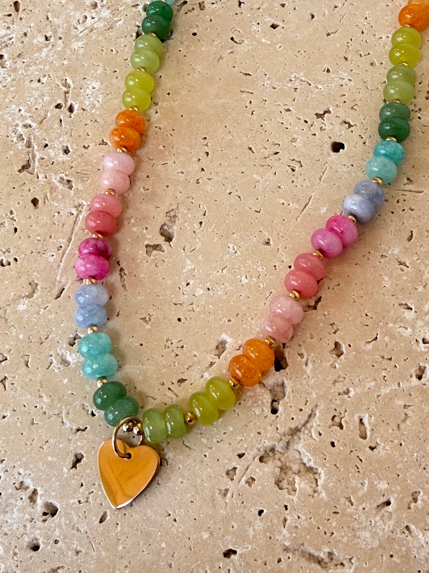 Rainbow Beaded Necklace
