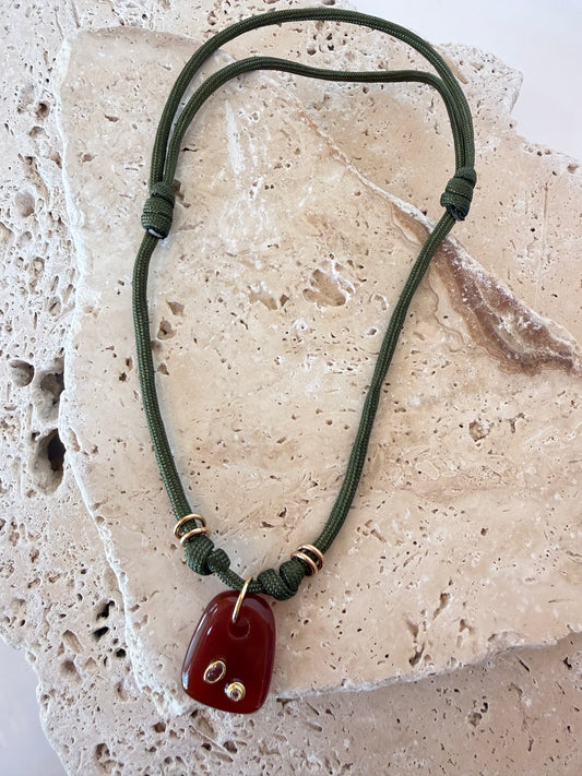 Paracord Carnelian Necklace
