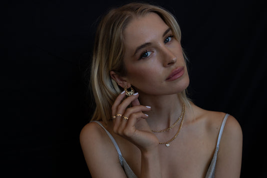 Queen of Hearts Filigree Hoops