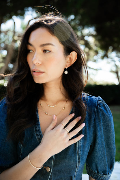 Coin Pearl Hoops