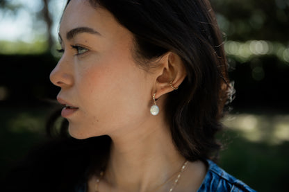 Coin Pearl Hoops