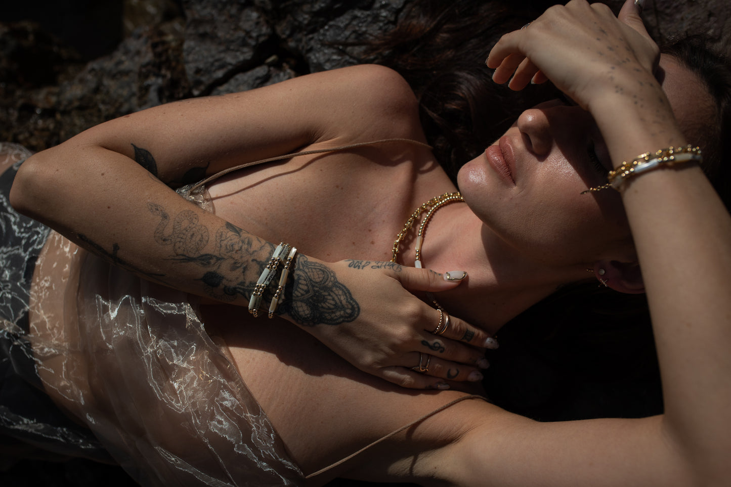 Washed Ashore White Mother of Pearl Bracelet