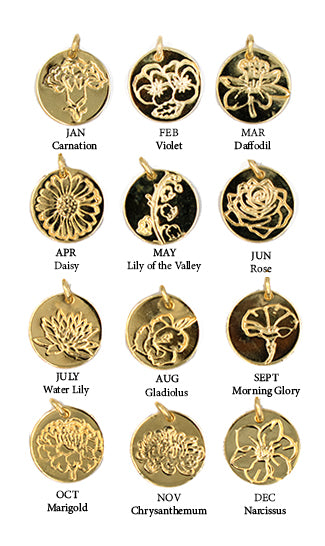 Birth Flower Charms