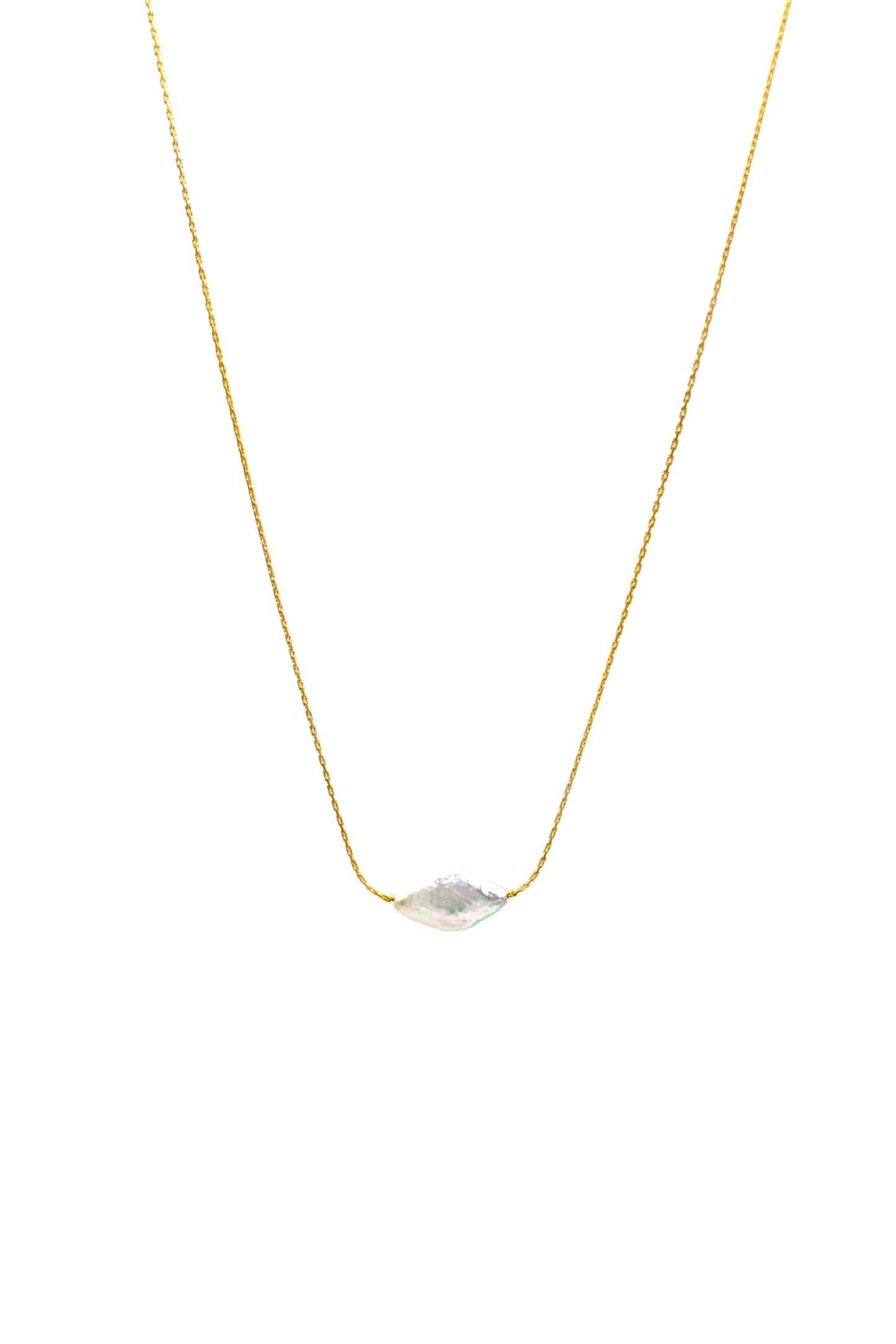 Floating Diamond Pearl Necklace