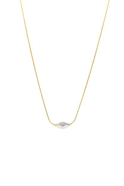 Floating Diamond Pearl Necklace