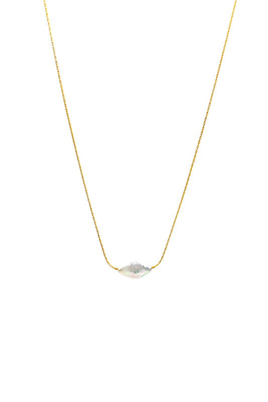 Floating Diamond Pearl Necklace