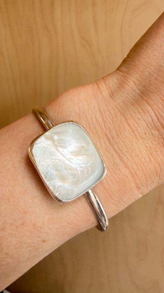 Mother of Pearl Square Cuff