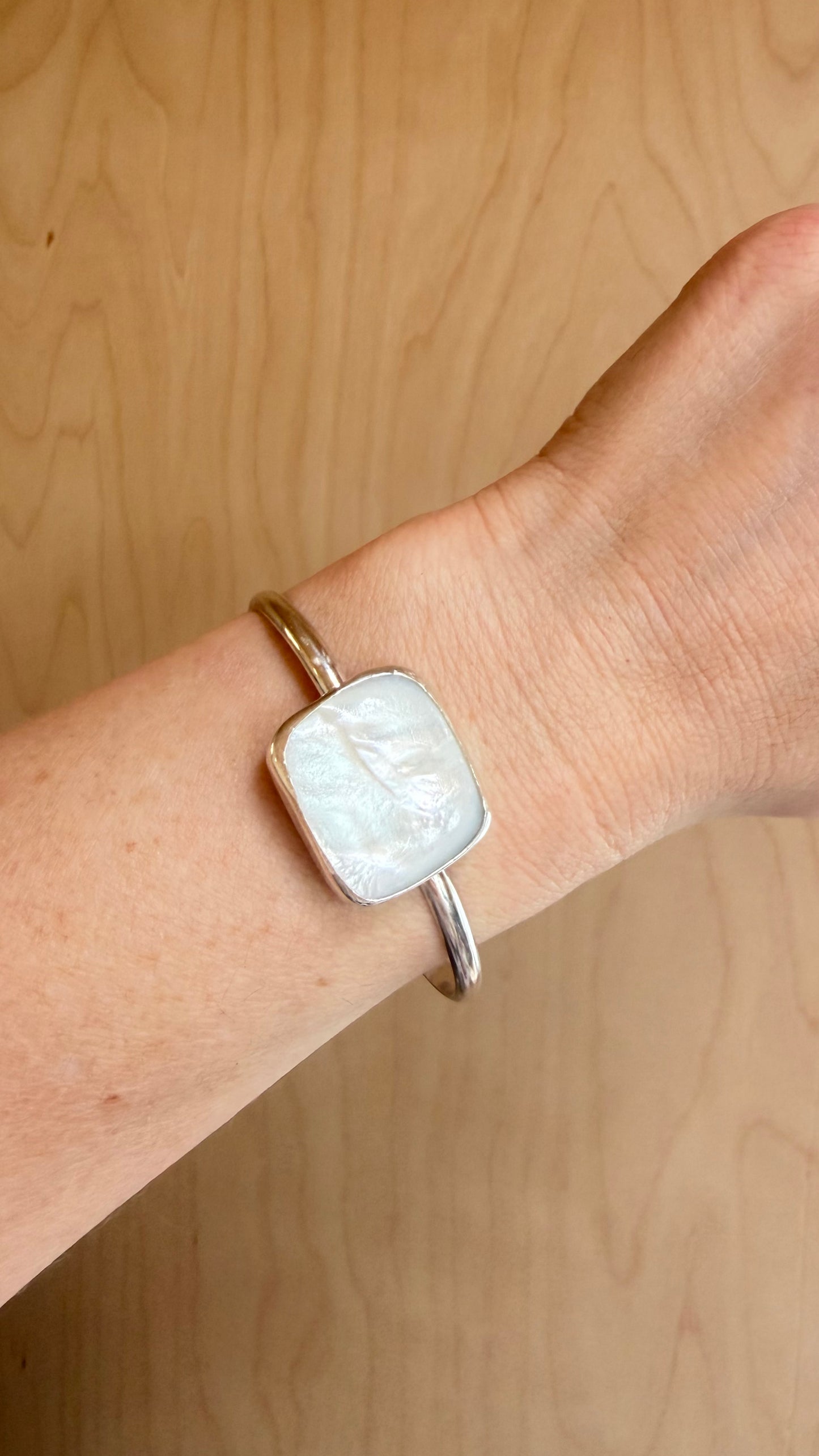 Mother of Pearl Square Cuff