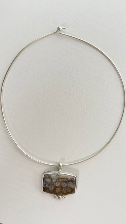 Fossilized Coral Collar Necklace