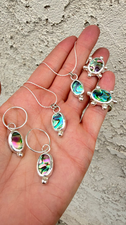 Sunset Abalone Ring Size 7