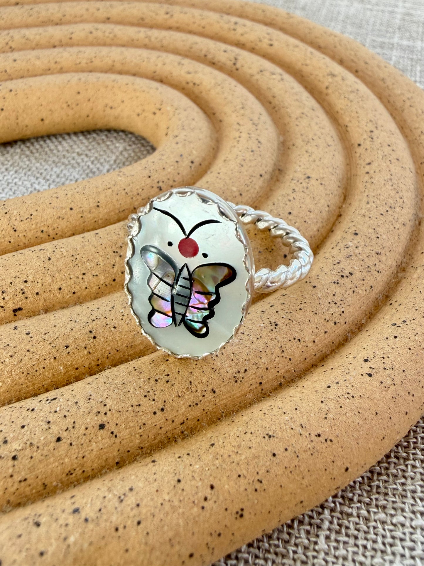 Butterfly Inlay Ring