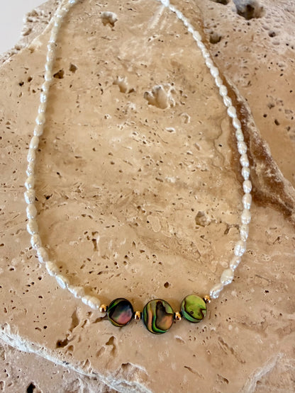 Pearl and Abalone Necklace