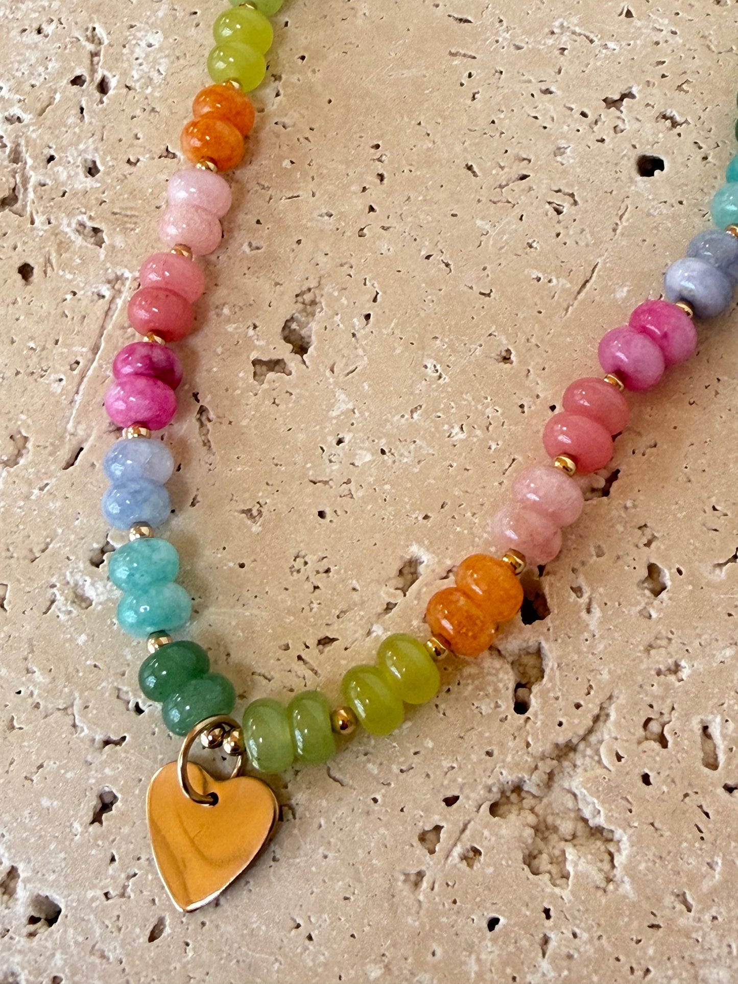 Rainbow Beaded Necklace