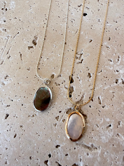 Mother of Pearl Oval Necklace