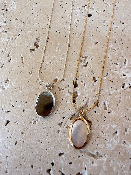 Mother of Pearl Oval Necklace