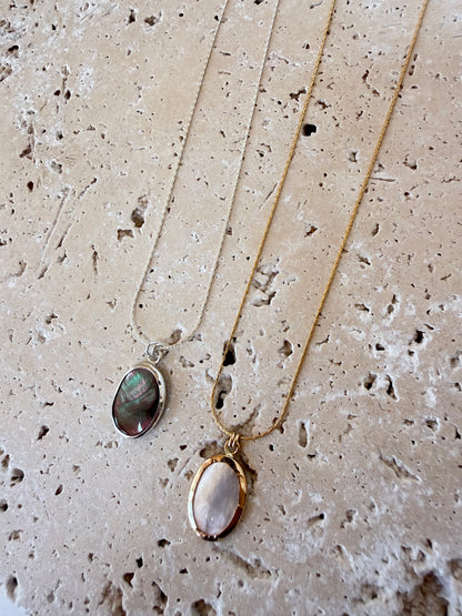 Mother of Pearl Oval Necklace