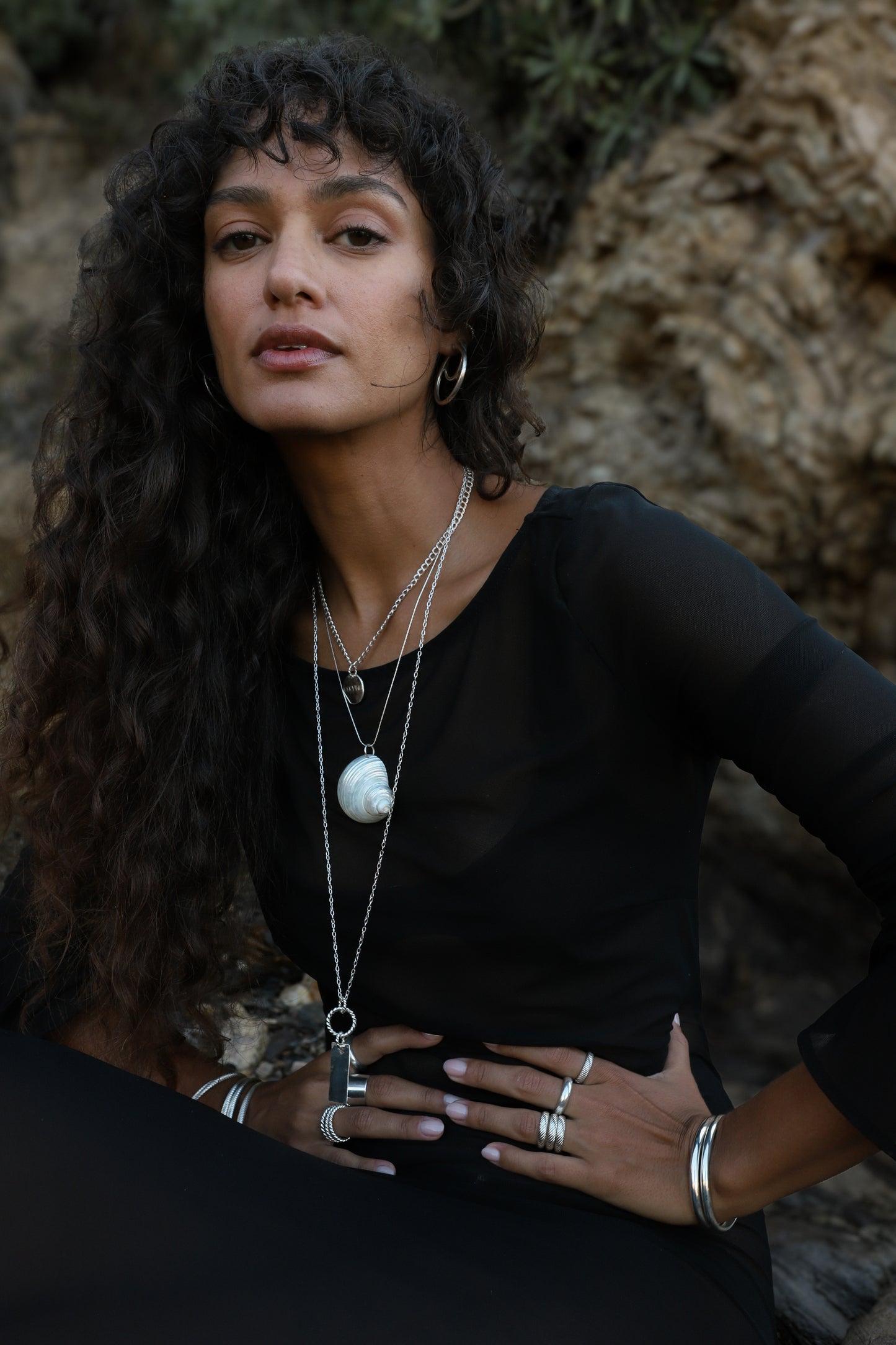 Silver Vita Hoops