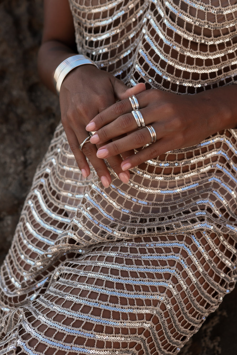 Mixed Metal Double Val Ring