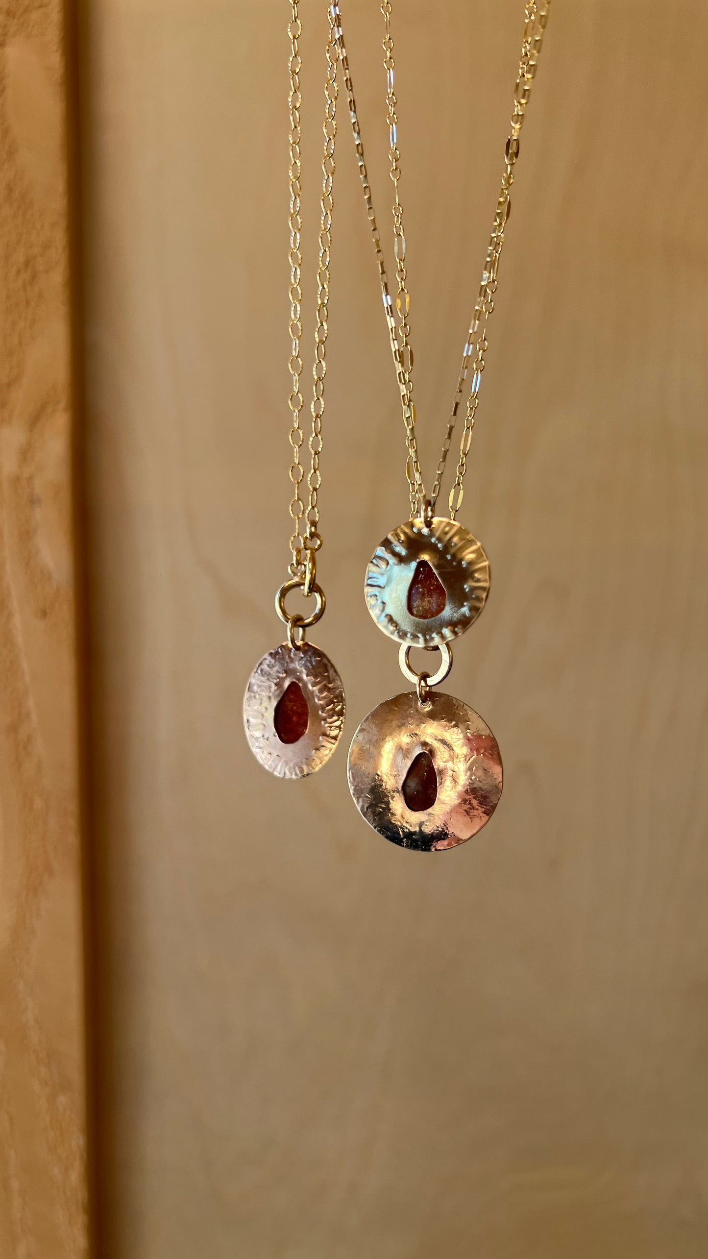 One of a Kind Sunburst Oval with Sunstone Tear Drop