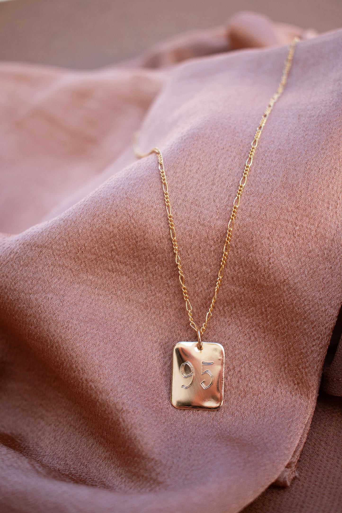 Custom Numbers Rectangle Necklace