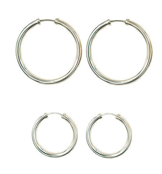 Silver Vita Hoops