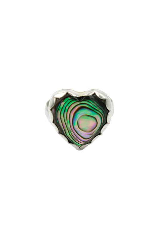 Abalone Heart Ring