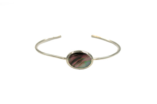 Black Mother of Pearl Oval Cuff