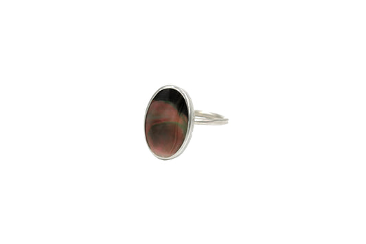Black Mother of Pearl Oval Ring
