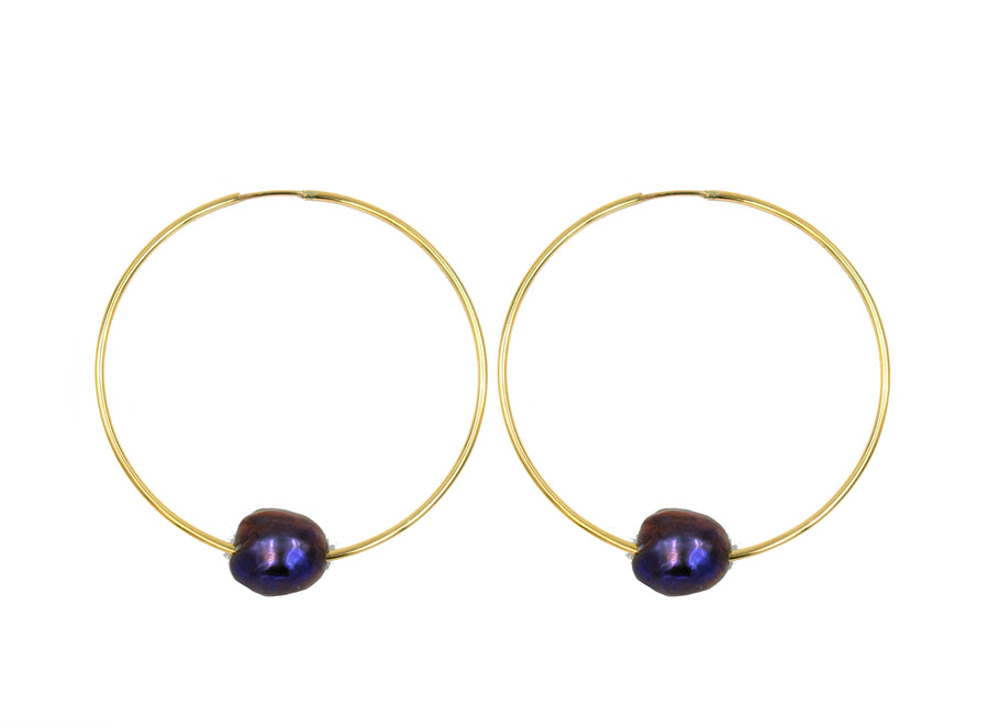 Black Pearl Hoops