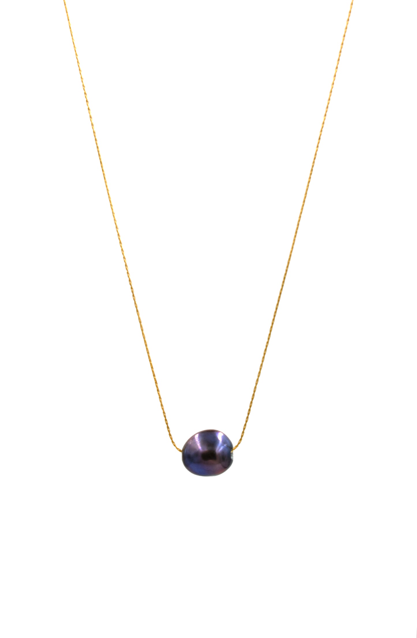 Floating Black Pearl Necklace