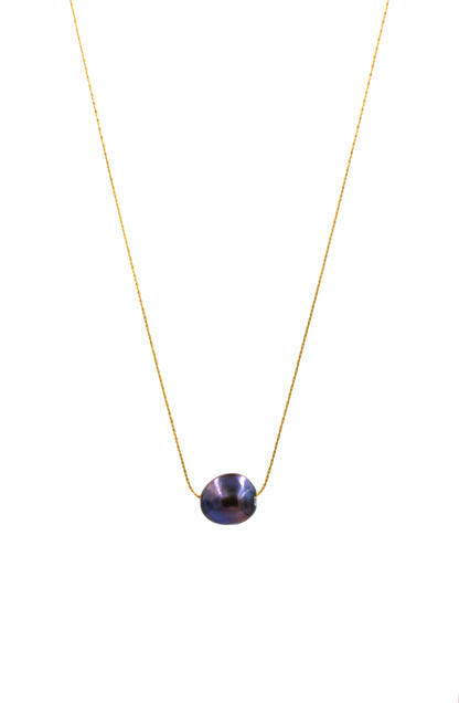 Floating Black Pearl Necklace