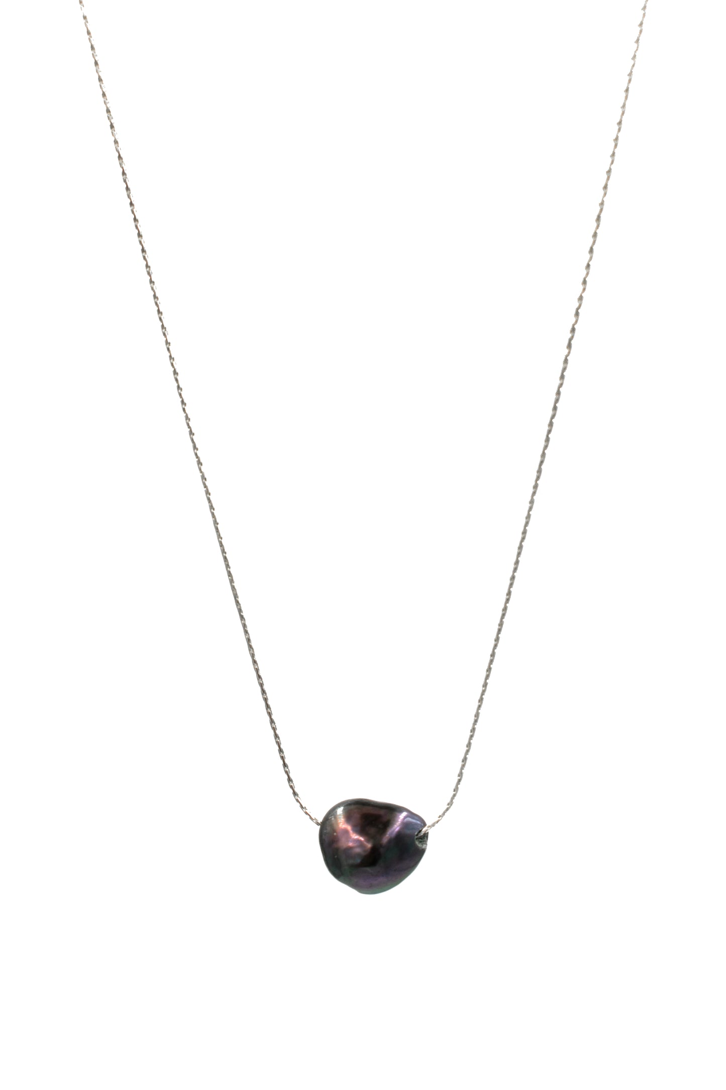 Floating Black Pearl Necklace