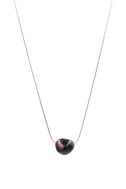 Floating Black Pearl Necklace