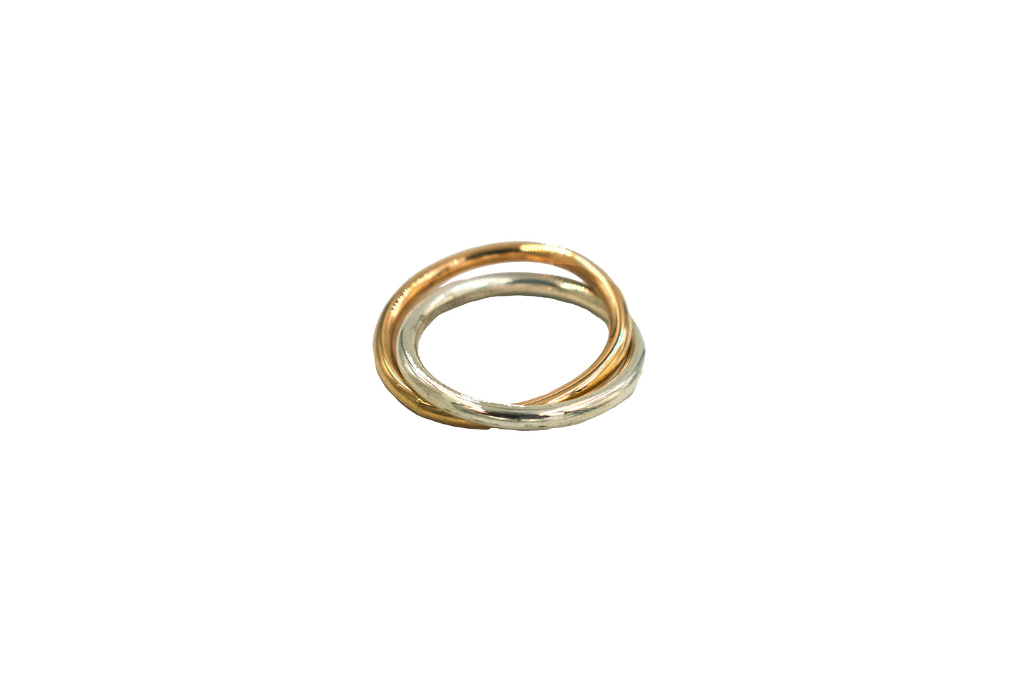 Mixed Metal Bold Interlock Ring