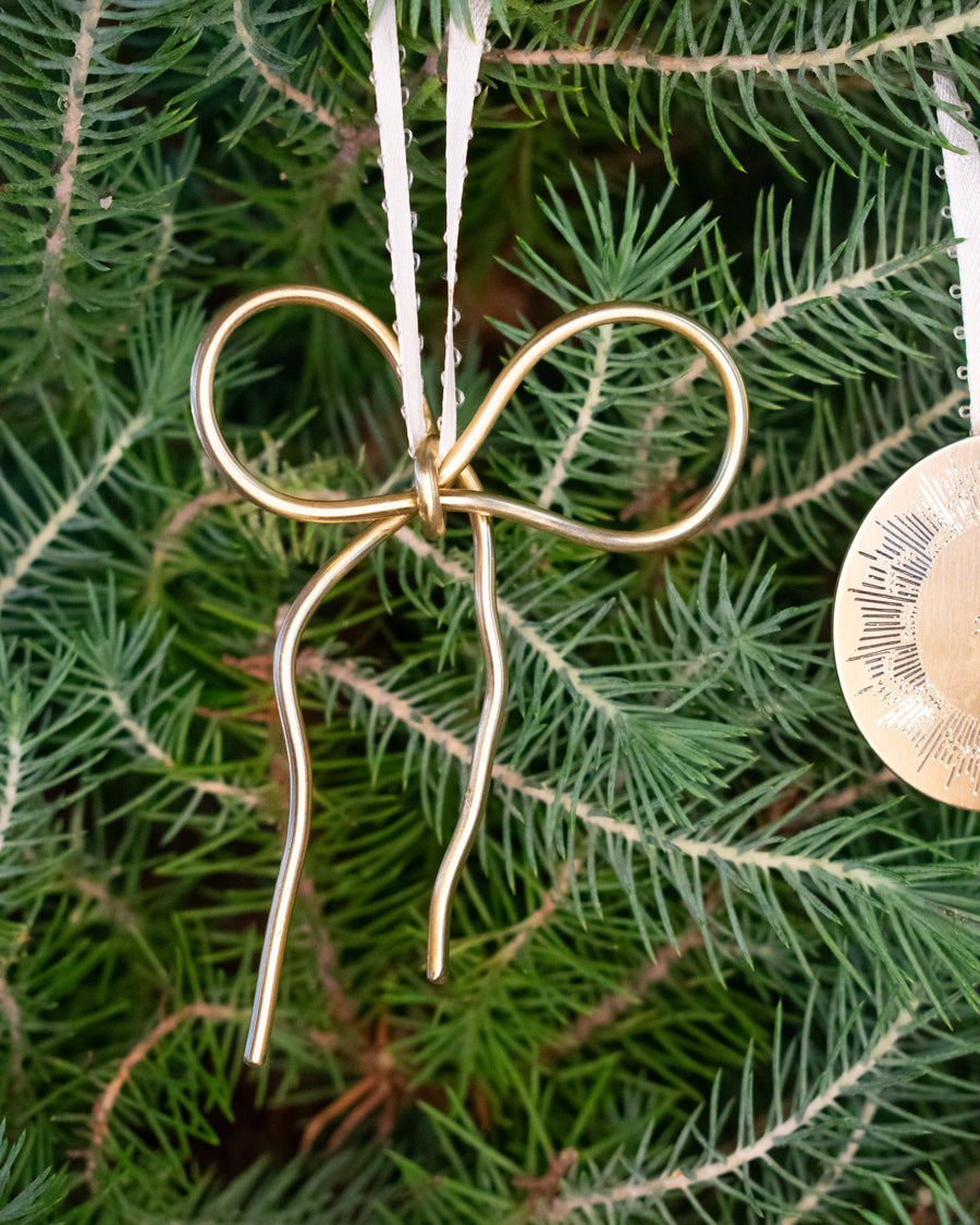 Brass Bow Ornament