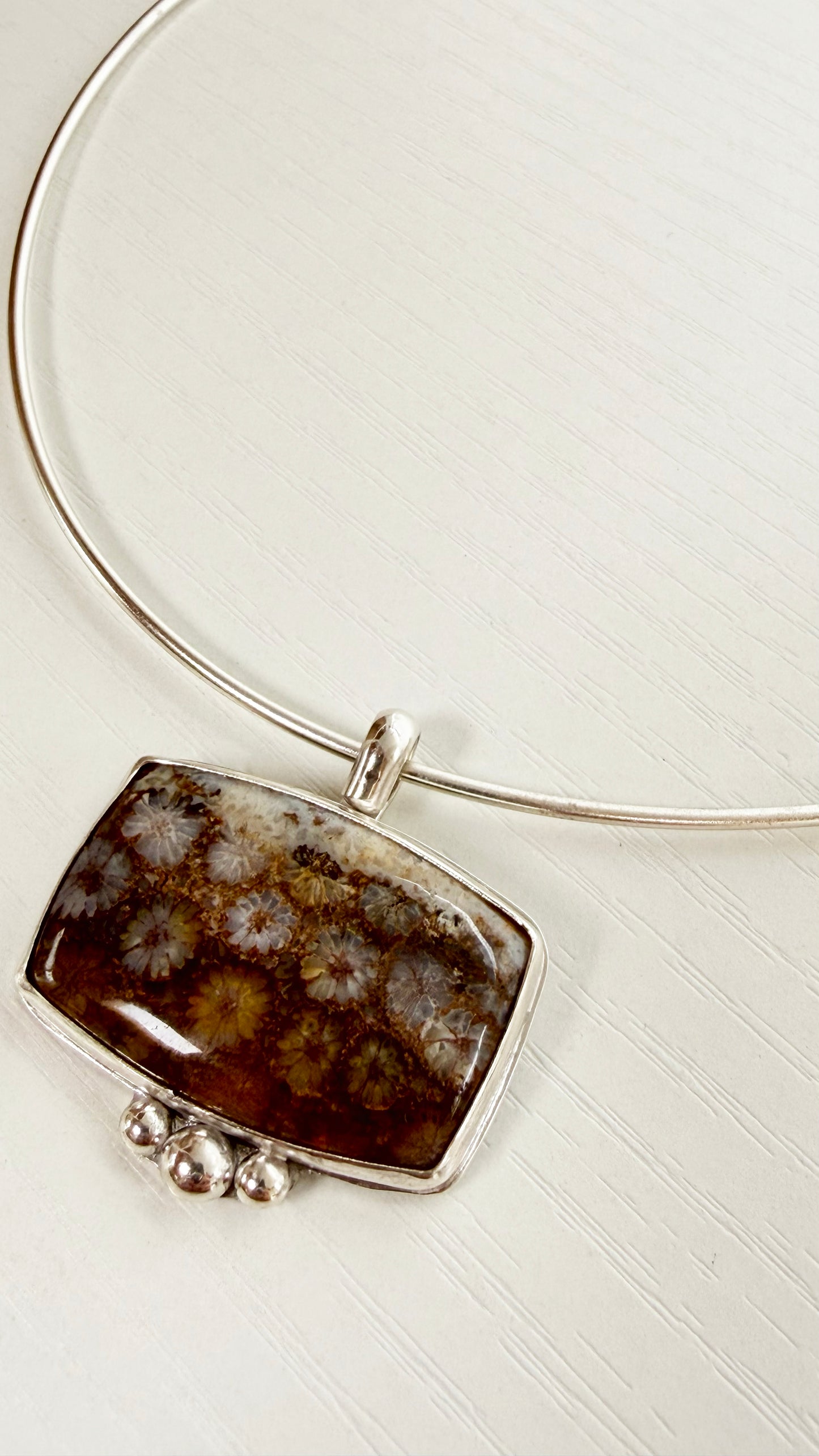 Fossilized Coral Collar Necklace