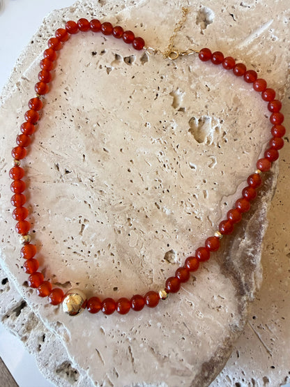 Carnelian Bead Necklace