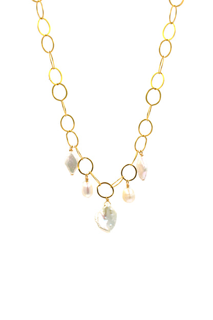 Chunky Pearl Dangle Necklace