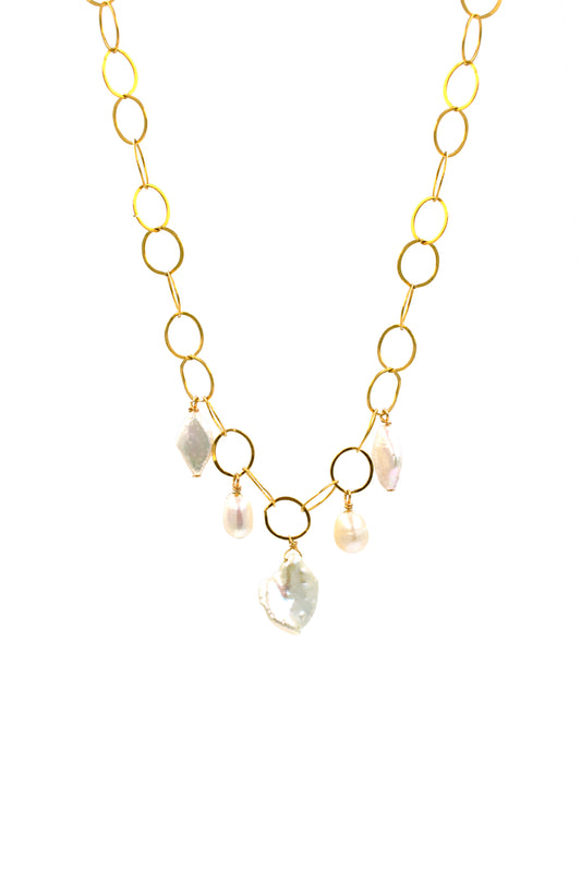 Chunky Pearl Dangle Necklace