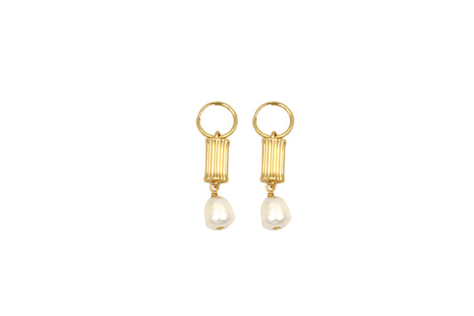 Column Pearl Earrings