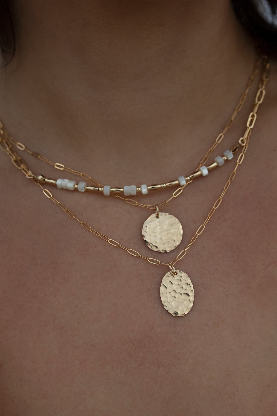 Custom Mother of Pearl Morse Code Necklace