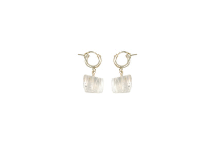 Icy Quartz Hoops