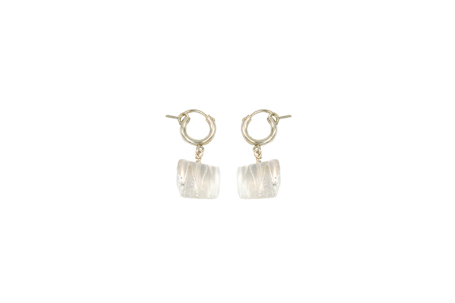 Icy Quartz Hoops