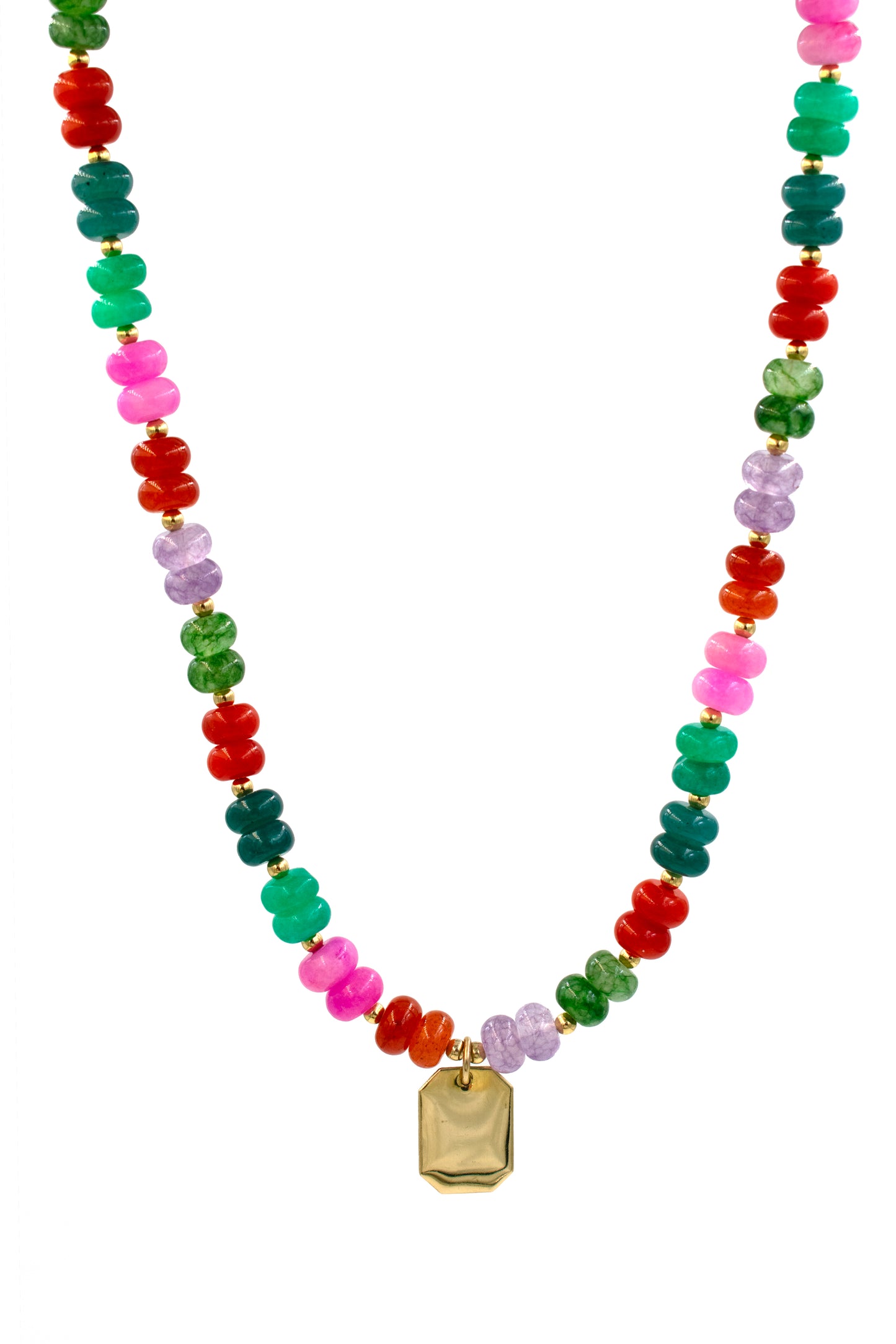 Jewel Tone Beaded Necklace