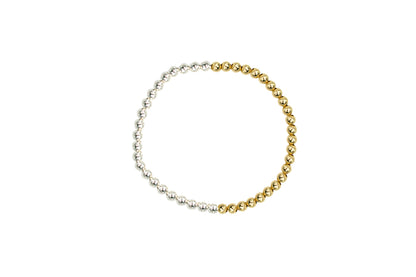 Mixed Metal 50/50 Stretch Bracelet