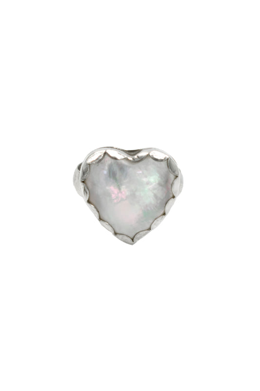 Mother of Pearl Heart Ring