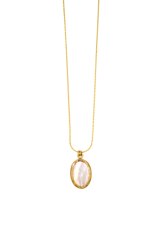 Mother of Pearl Oval Necklace