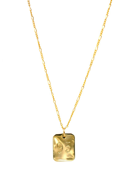 Custom Numbers Rectangle Necklace